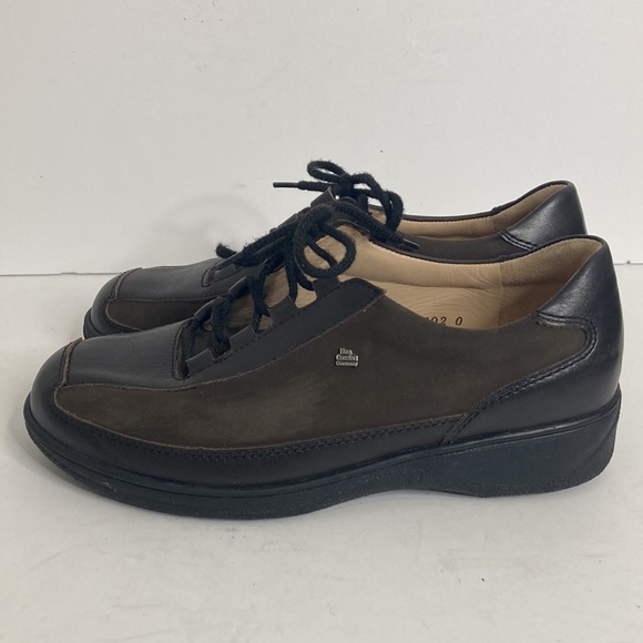 Finn Comfort Shoes Womens UK 4.5 US 7 Brown Black Lace Up Oxford Retro Comfy - Picture 3 of 16